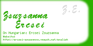 zsuzsanna ercsei business card